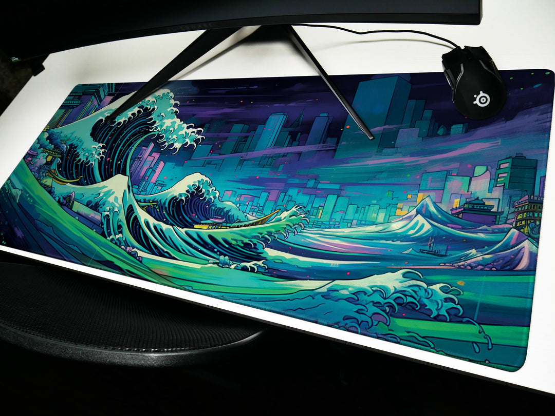 Futuristic Great Wave Design 4