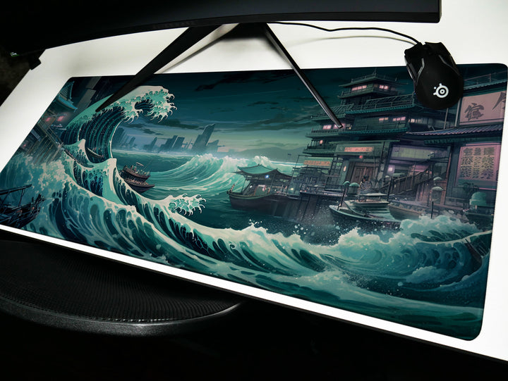 Cataclysmic Cyberpunk Great Wave Design 4