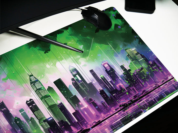 Vibrant Cyber Cityscape Design 1