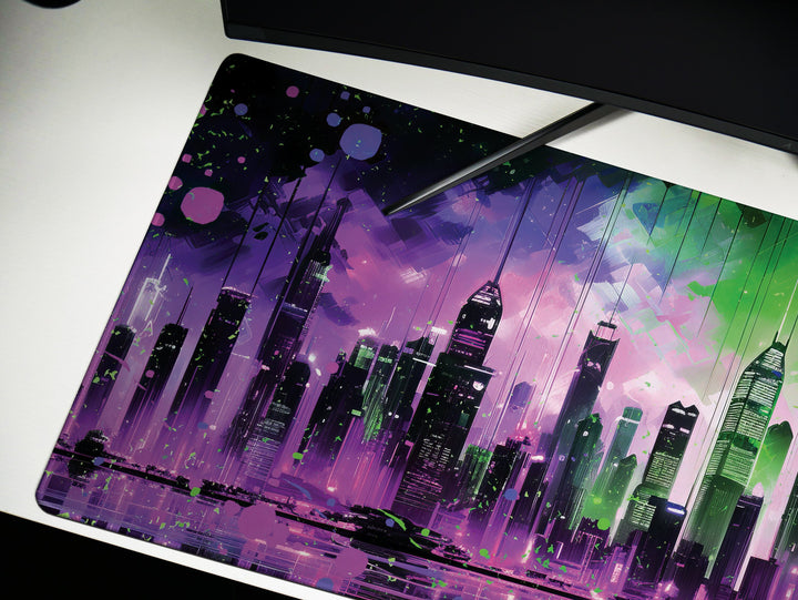 Vibrant Cyber Cityscape Design 1