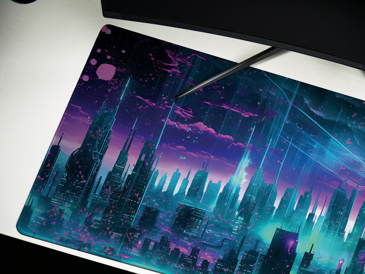 Vibrant Cyber Cityscape Design 2